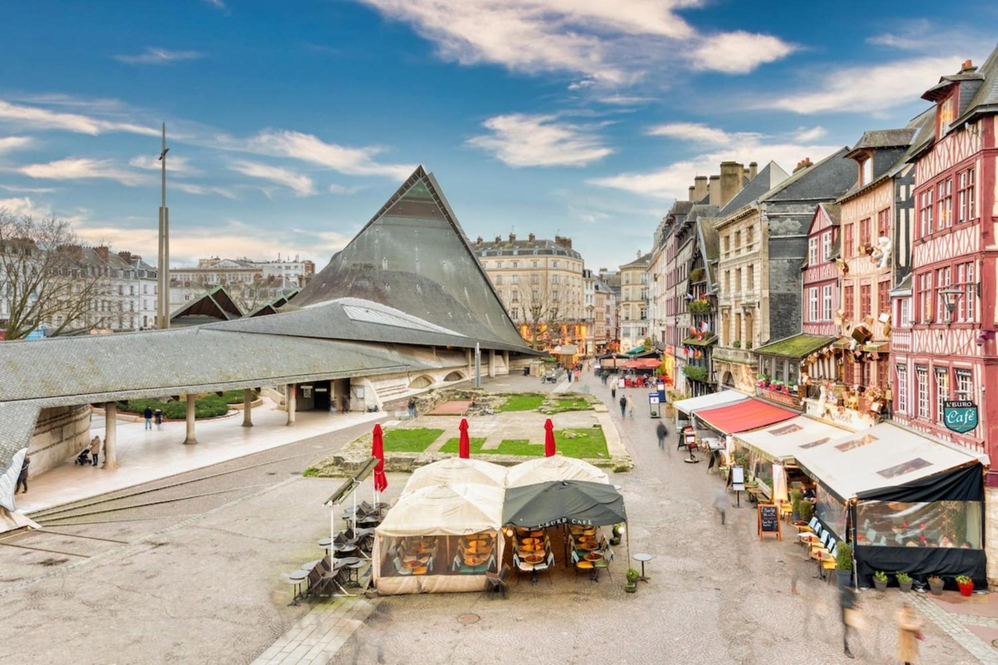 Vieux Marche Sublime Appartement Avec Ascenseur Rouen Bagian luar foto